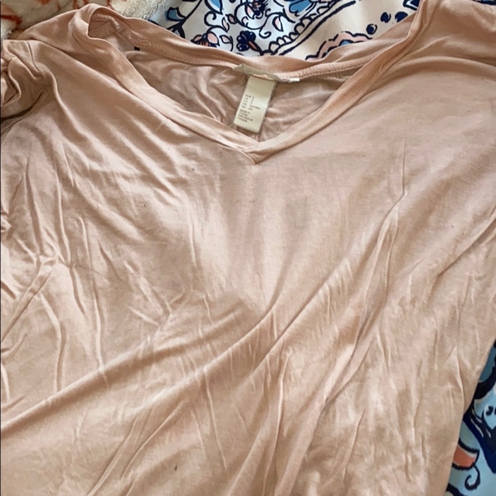 H&M basic pink t shirt